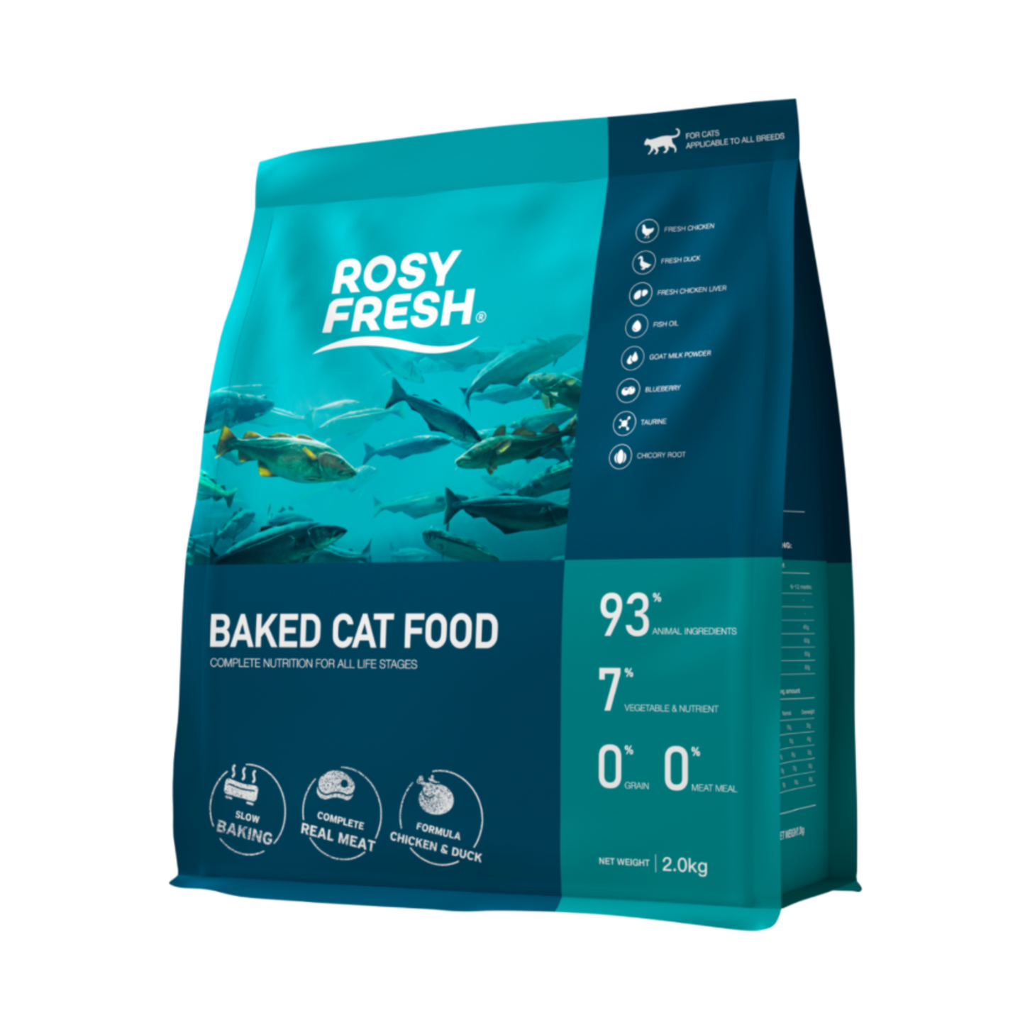 BAKED CAT FOOD 2kg - Chicken & Duck Flavour