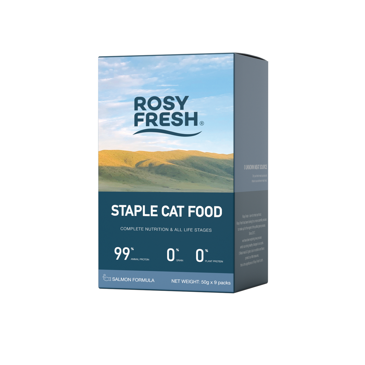 CAT STAPLE FOOD 50G x 9packs - Chicken, Beef and Salmon Flavour
