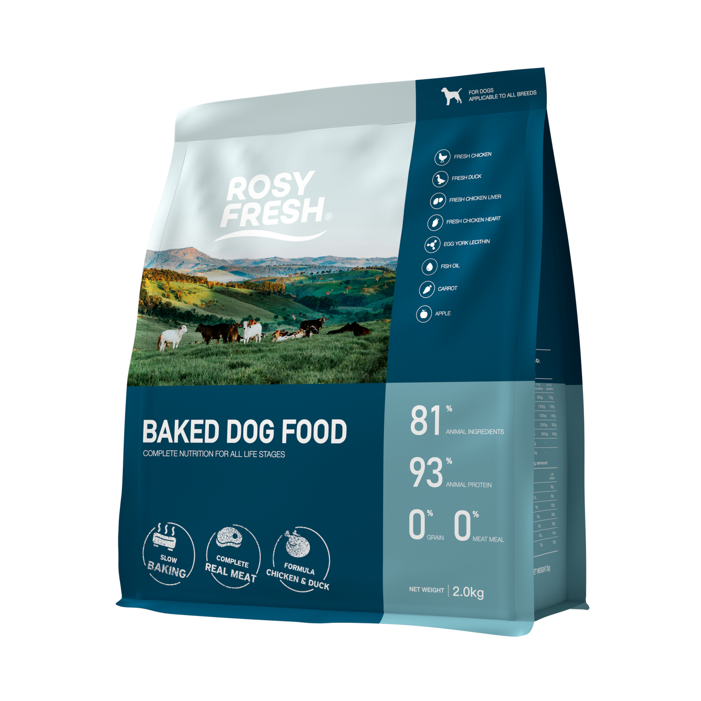 BAKED DOG FOOD 2kg - Chicken & Duck Flavour